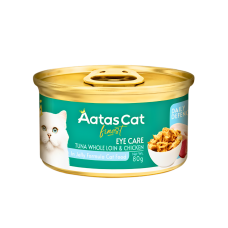 Aatas Cat Canned Food  Finest Daily Defence Eye Care Tuna Whole Loin & Chic 80g